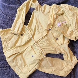 Lands End Yellow Packable Raincoat xxs